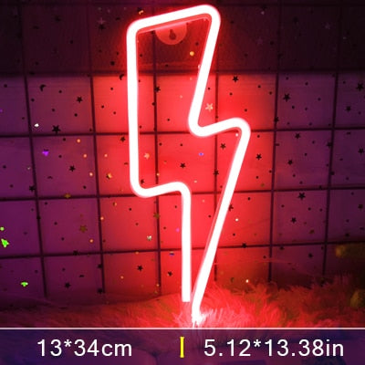 LED Home Neon Lightning Shaped Sign Neon