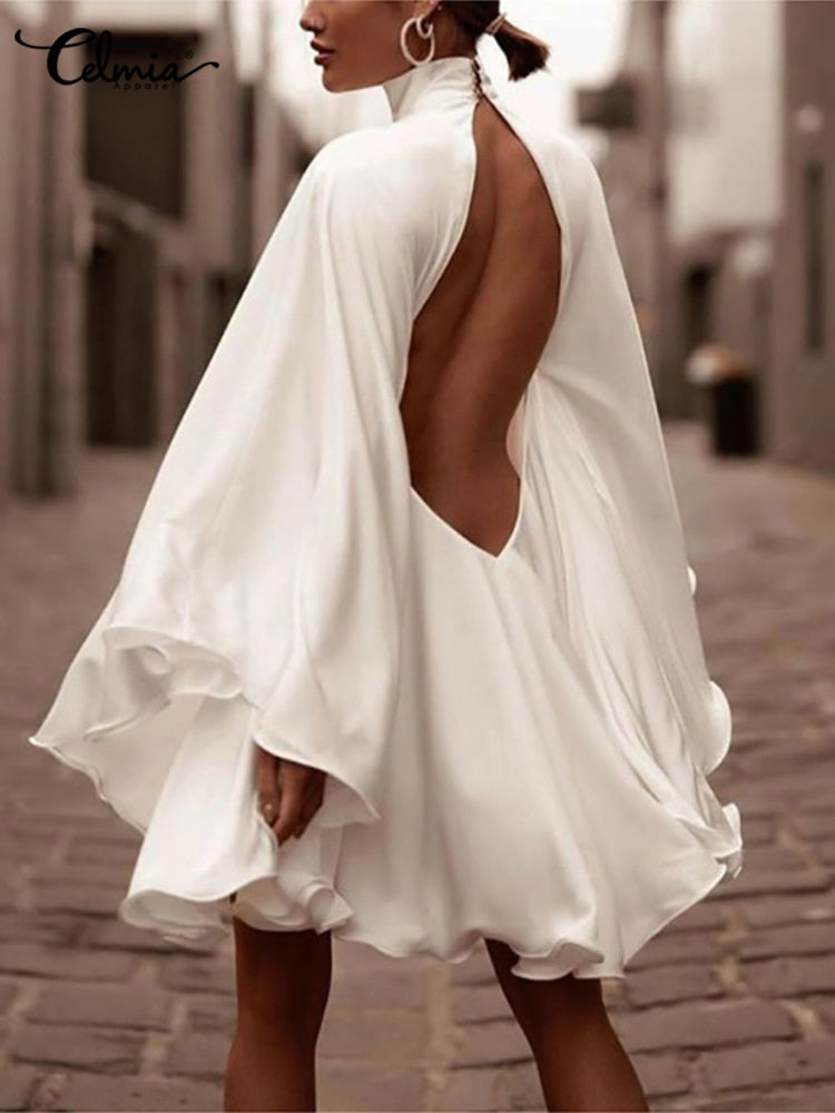 Satin Backless Dress
