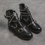 Pointed Leather Ankle Boots