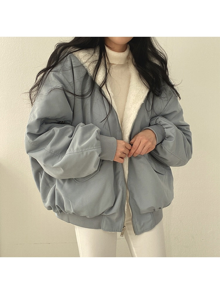 Lambs Wool Basic Cotton Coat