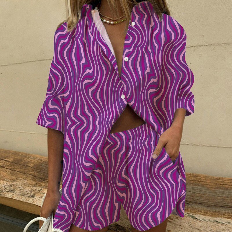 Leaf Printed Two Piece Set