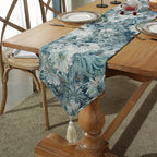 Blue Floral Table Runner