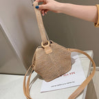 Boho Straw Woven Shoulder Bags