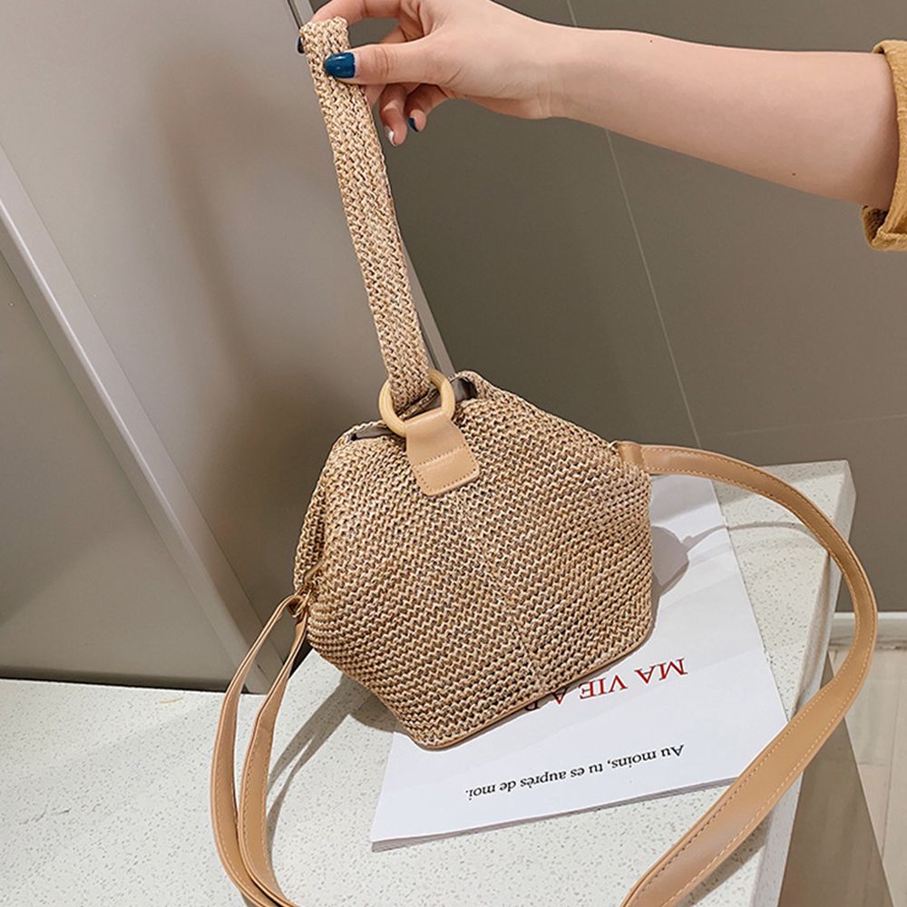 Boho Straw Woven Shoulder Bags