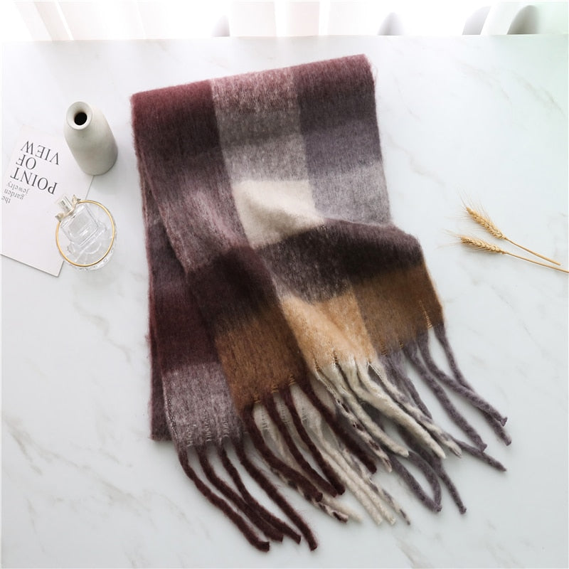 Oversize Plaid Scarf