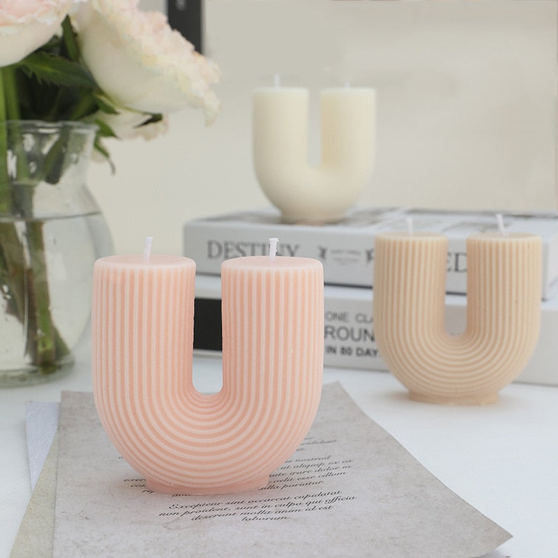 U-Shaped Home Decorative Candle
