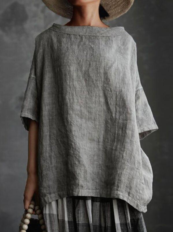 Cotton Linen T Shirt