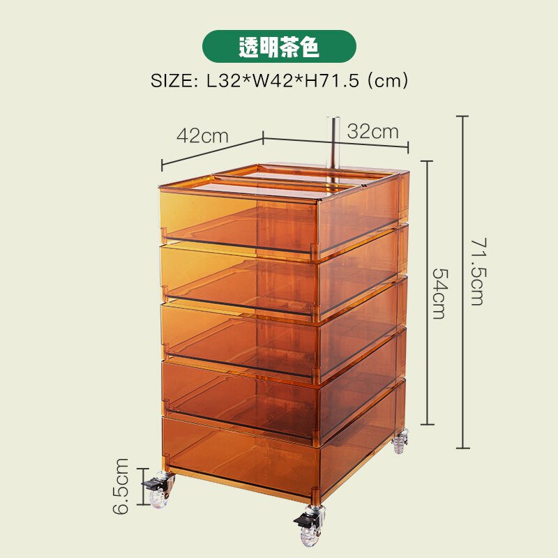 Acrylic Rotary Storage Trolley