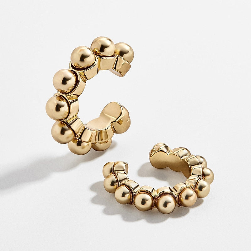 Pearl Ear Cuff Rhinestone Earrings