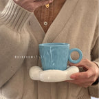 Blue Sky Clouds Ceramic Cup Set