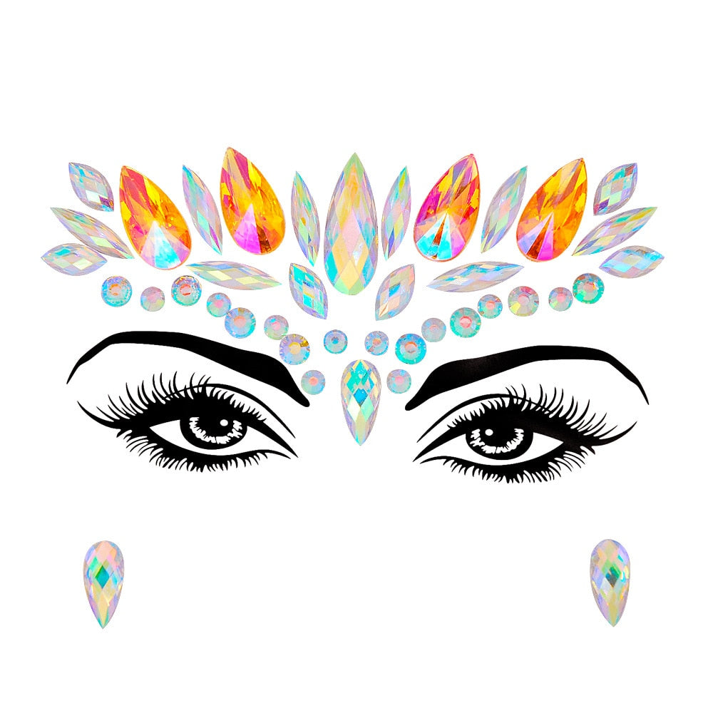 Crystal Body Art Stickers Make Up