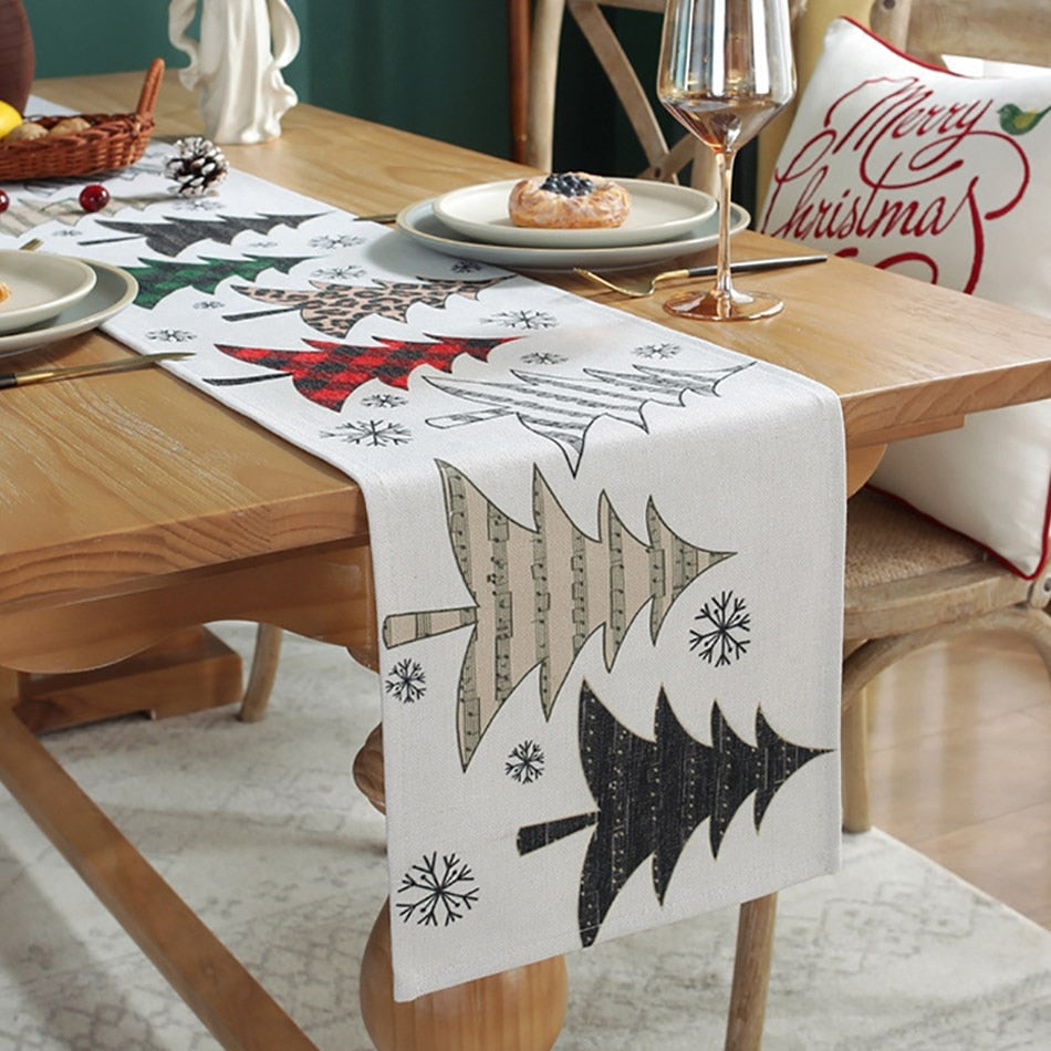 Christmas Tree Multicolor Pattern Runner