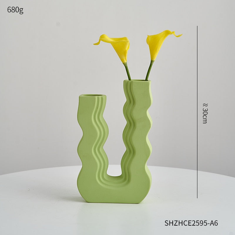 Ceramic Geometric Art Vases
