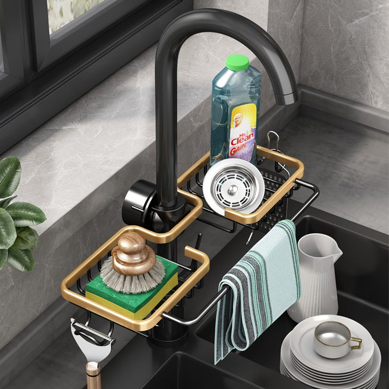 Sink Drainer Shelf Basket Organizer