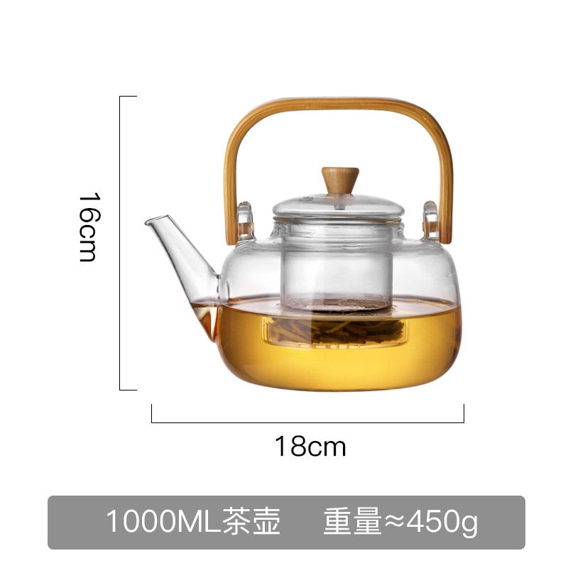 Heat-resistant Tea Pot and Tea Cup Set