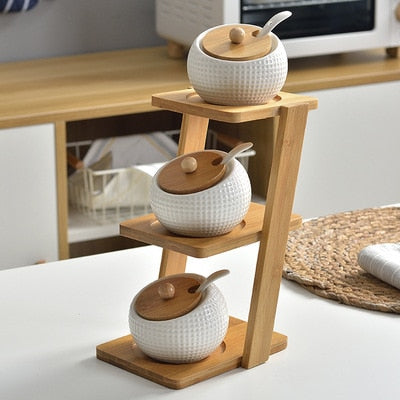 Ceramic Seasoning Box Pot Set