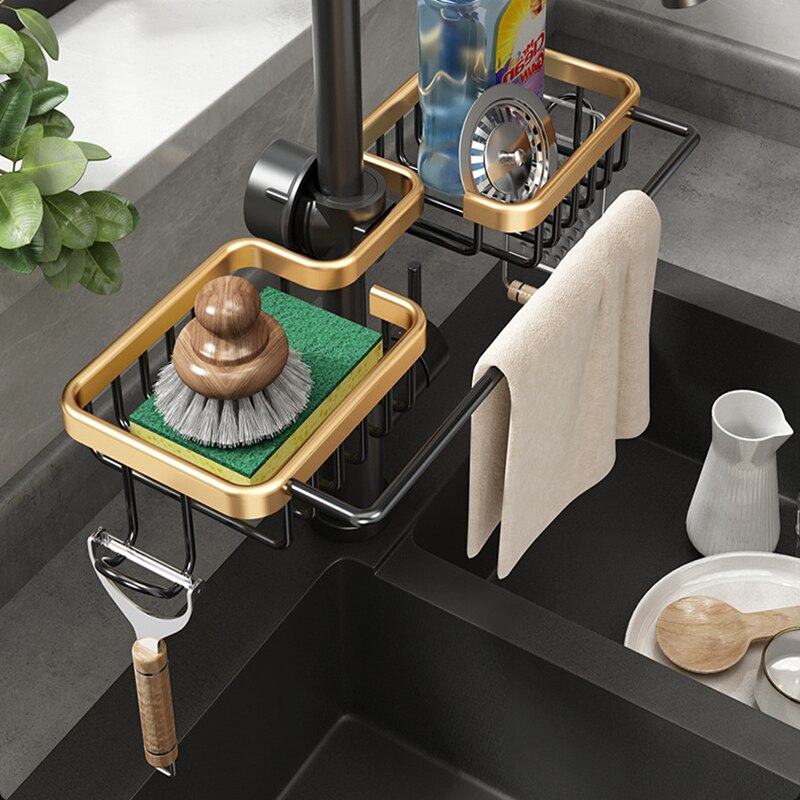 Sink Drainer Shelf Basket Organizer