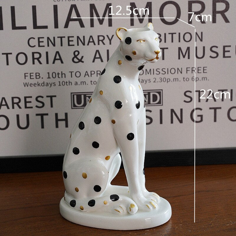 Ceramic Leopard Candle Holder