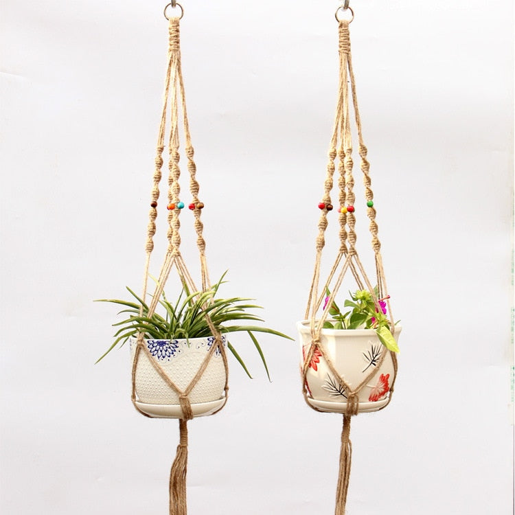 Hemp Rope Hanging Flower Pot