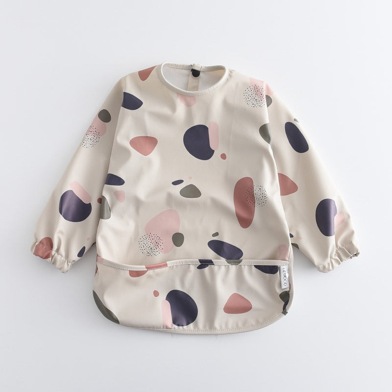 Cartoon Print Bibs Long Sleeve Bear