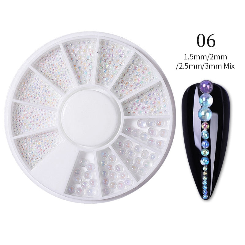 Mixed Nail Rhinestone Nail Art