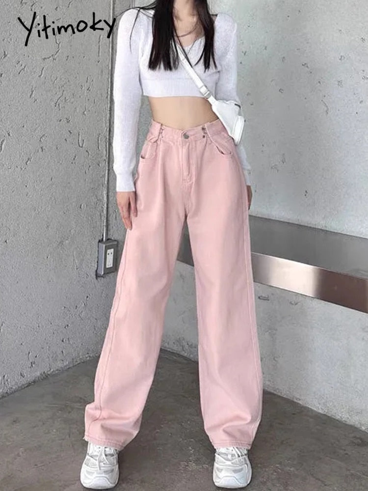 Pink High Waist Denim