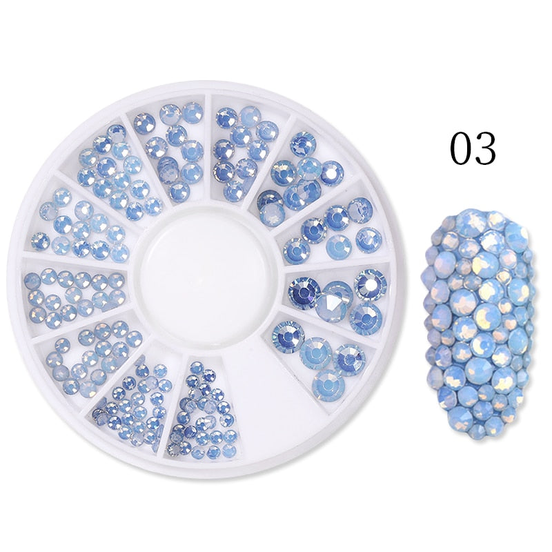 Mixed Nail Rhinestone Nail Art