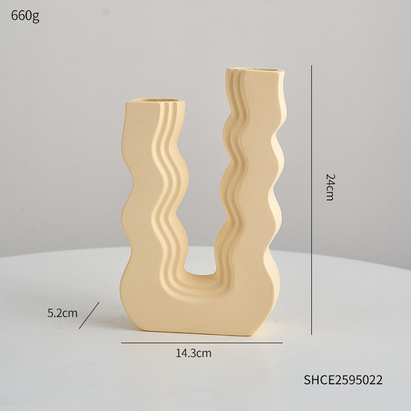 Ceramic Geometric Art Vases