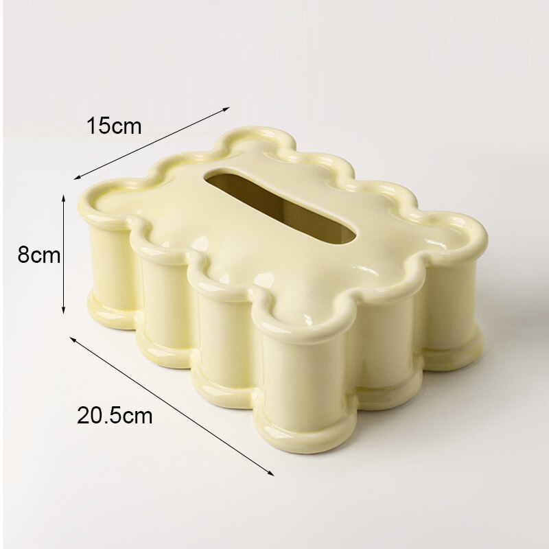 Silver Tissue Box Ceramic