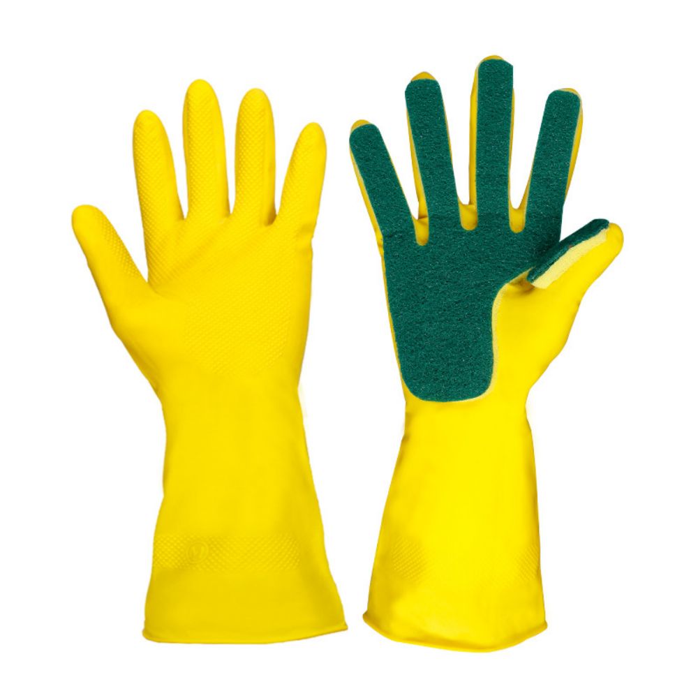 Cleaning  Silicone Glove with Scrubber