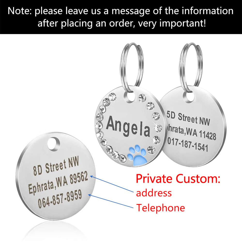 Anti-lost Custom Dog ID Tag Engraved Pet Collar