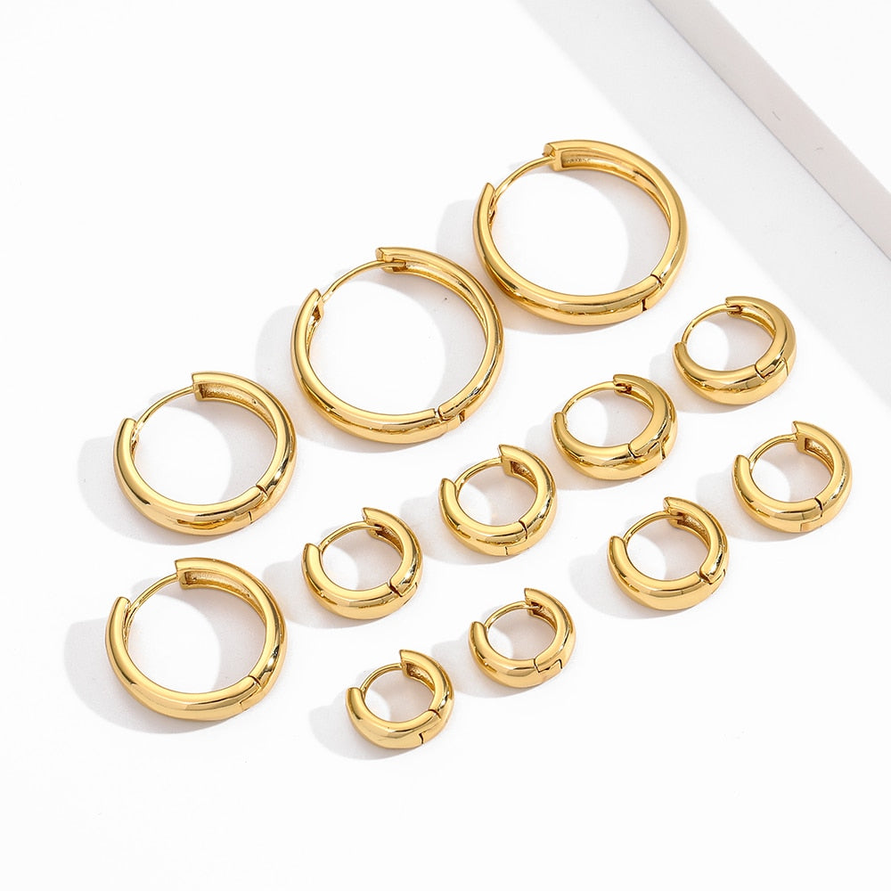 Simple Gold Hoop Earrings