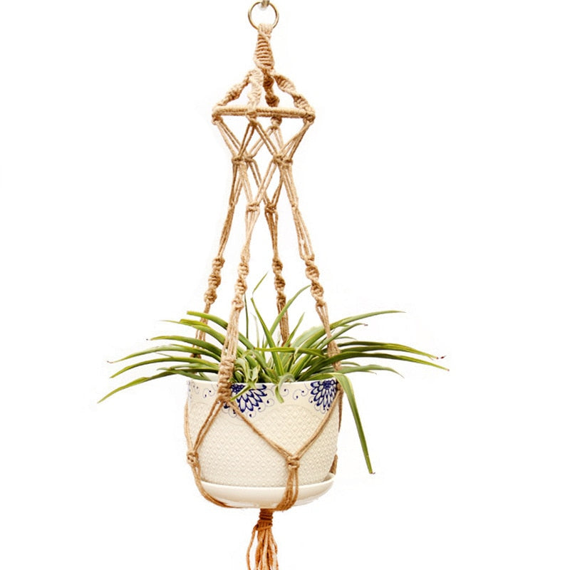 Hemp Rope Hanging Flower Pot