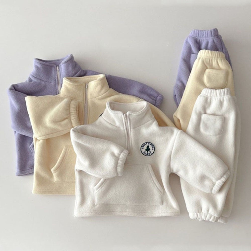 Warm Fleece 2pcs Kids Clothing Set