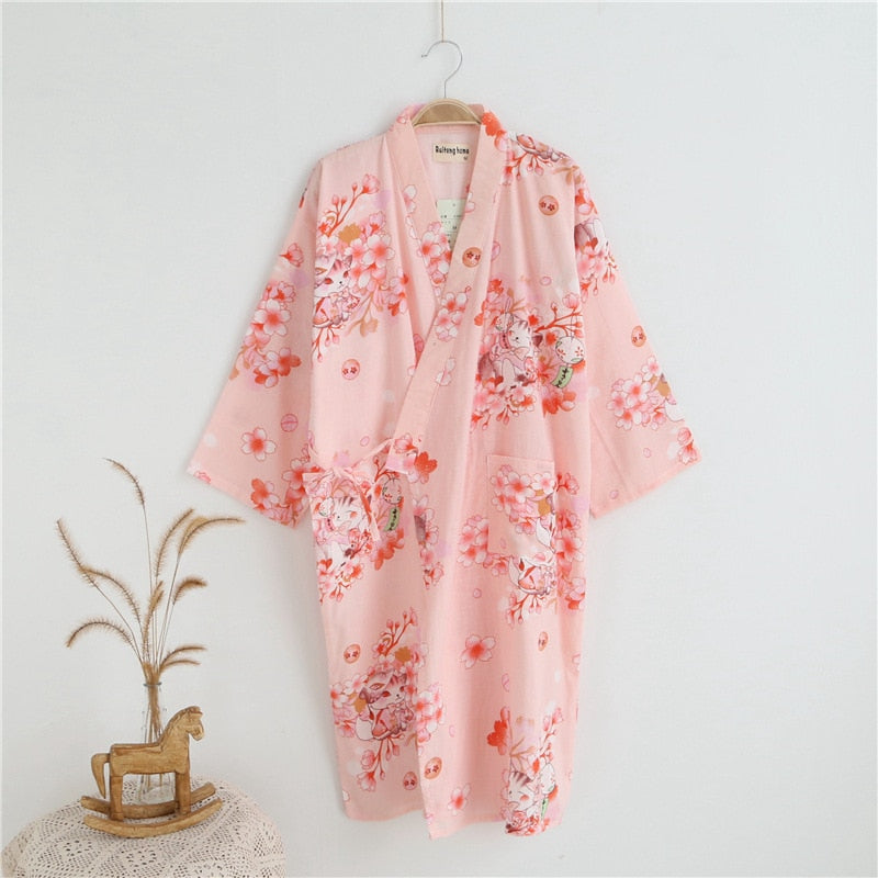 Japanese-style Kimono Pajamas