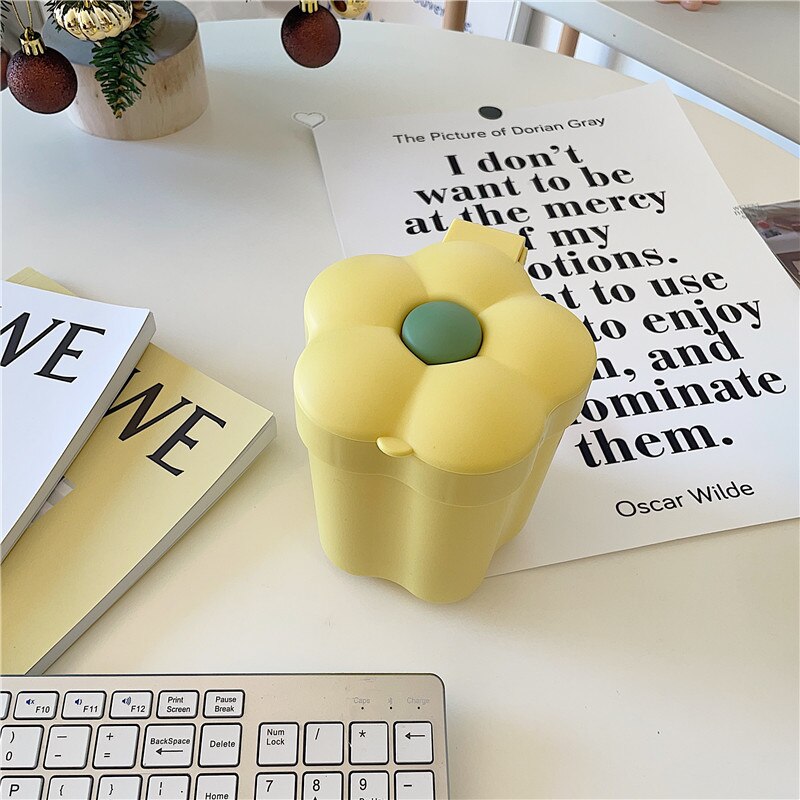Desktop Small Flower Trash Can