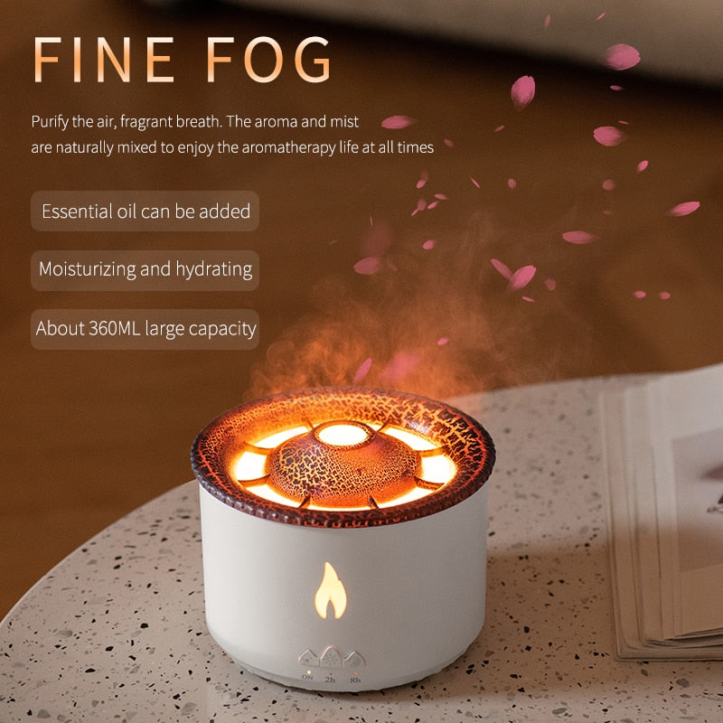 360ml Volcanic Flame Aroma Diffuser