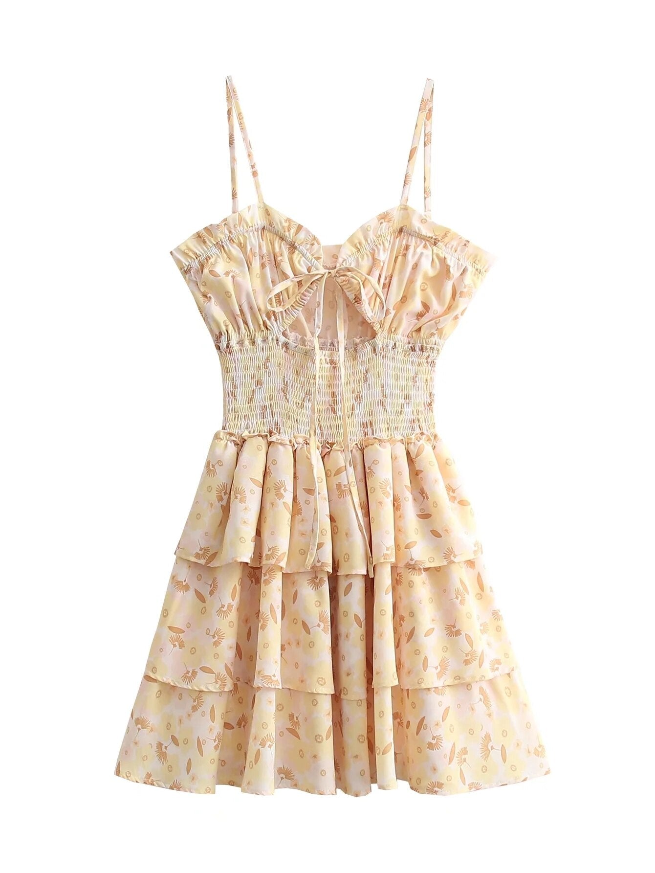 Spaghetti Strap Floral Mini Dress