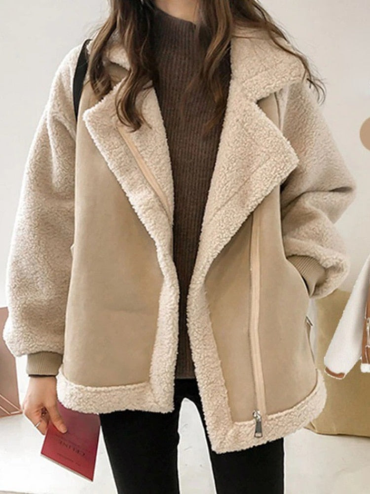 Motorcycle Bomber Loose Jacket