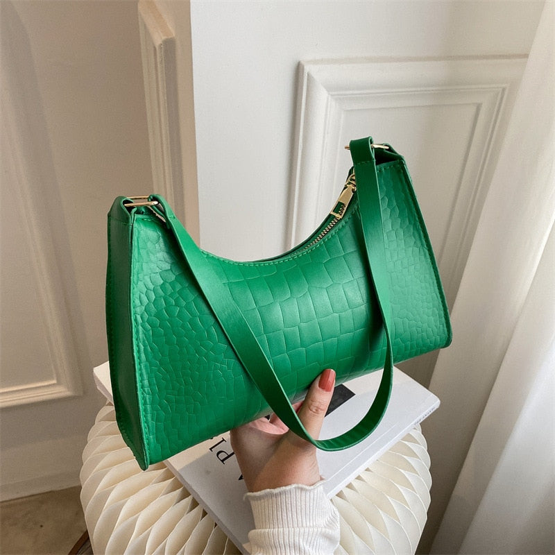 Crocodile PU Leather Shoulder Bag