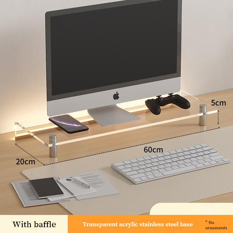 Acrylic Desktop Computer Monitor Stand Office