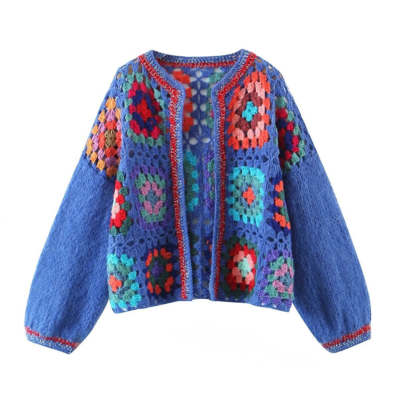 Soft Handmade Knitted Cropped Cardigan