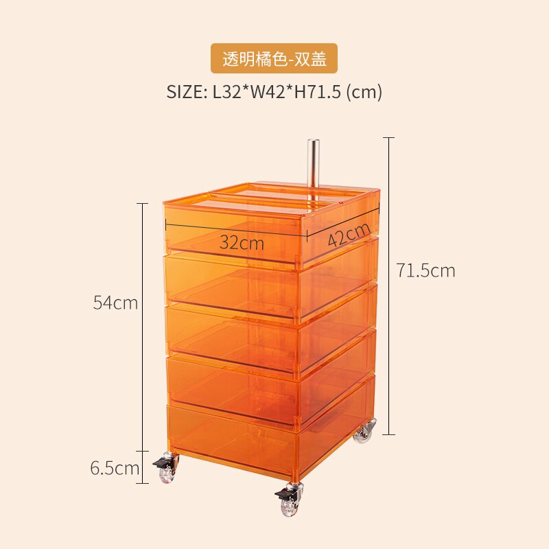 Acrylic Rotary Storage Trolley