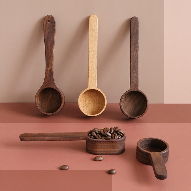 Wooden Coffee Scoops Measuring