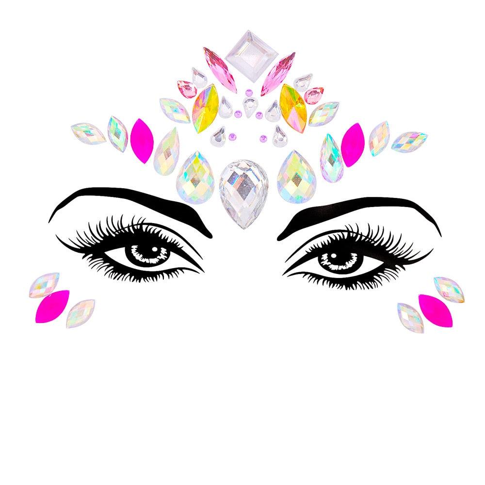 Crystal Body Art Stickers Make Up