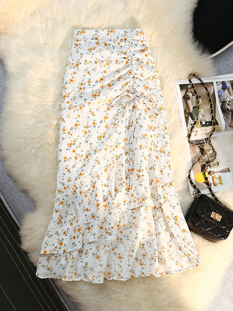 Floral Print Mermaid Skirts