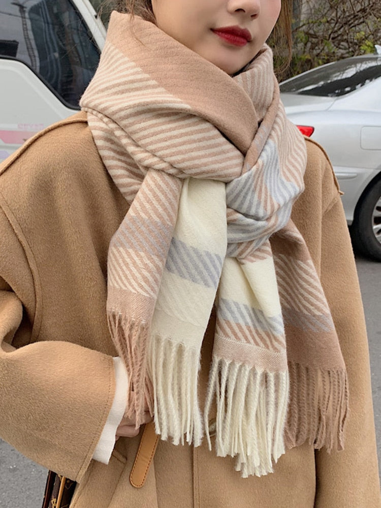 Preppy Style Plaid Scarf