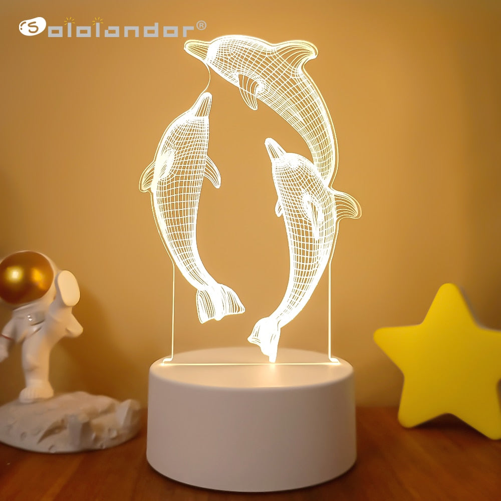 3D Acrylic USB Led Night Lamp