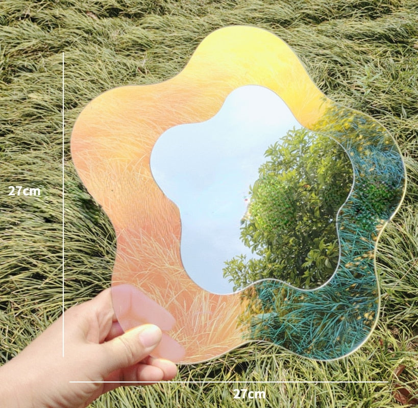Acrylic Large Flower Colorful Mirror