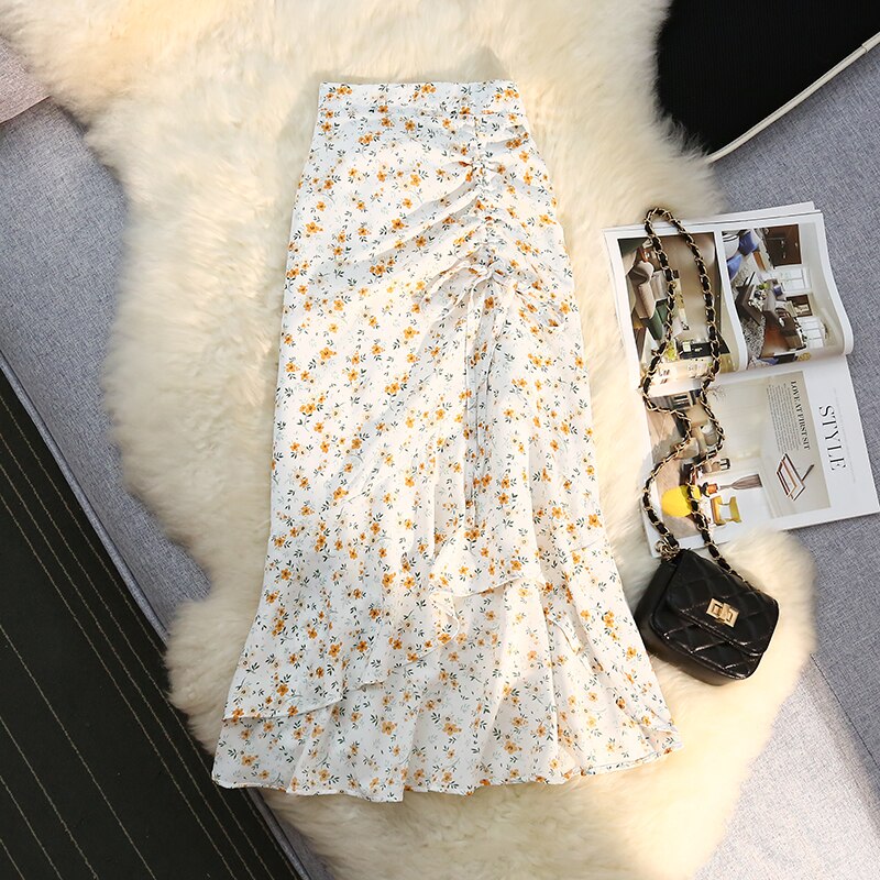 Floral Print Mermaid Skirts